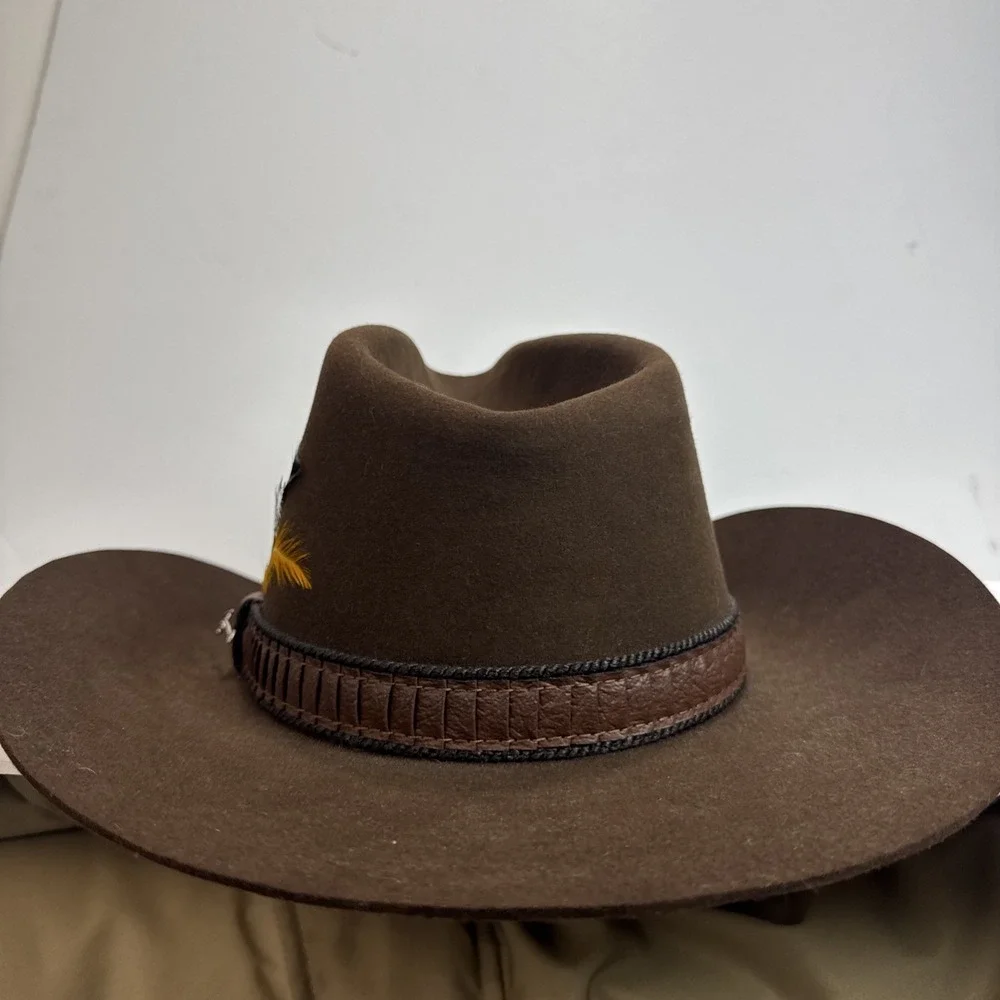 John B Stetson 3X Beaver Cowboy Hat Size 7 1/2  Brown XXX Stetson